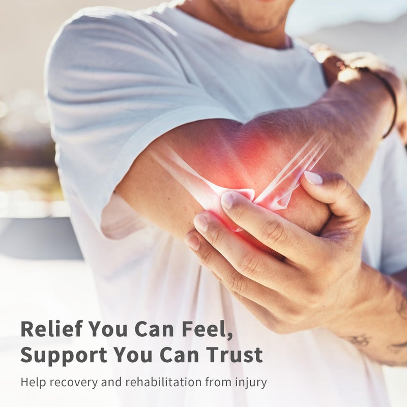 Bracoo Elbow Brace for Tendonitis Women Men, Tennis Elbow Compression Sleeve Wrap Support, Golfer's Elbow, Bursitis, Sprains, Strains, Sports Injury Recovery Joint, Arthritis Pain Relief, ES10 - Image 3